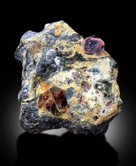 RED ZIRCON CRYSTALS ON MATRIX MINERAL SPECIMEN FROM SKARDU PAKISTAN - 3912 GRAM