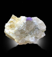 NATURAL PURPLE COLOR APATITE WITH ETCHED QUARTZ, APATITE CRYSTAL, APATITE SPECIMEN, APATITE STONE, APATITE FROM SKARDU PAKISTAN - 128 GRAM