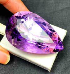 NATURAL PURPLE AMETHYST CUT STONE FROM AFGHANISTAN - 128.40 CTS , 43*27*22 MM