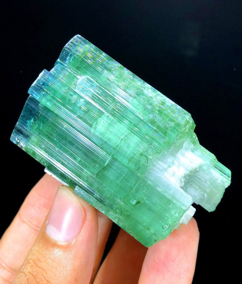Natural Tourmaline | Tourmaline Crystal | Bluecap Tourmaline | Paprok Tourmaline | Afghan Tourmaline | Raw Tourmaline | Raw Stone | 100 Gram