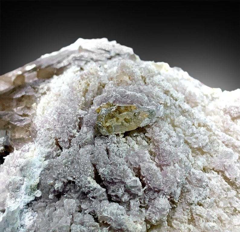 Blue Cap Tourmaline Crystals with Herderite, Lepidolite Albite Smoky Quartz Specimen from Paprok, 400 g, 128*100 mm