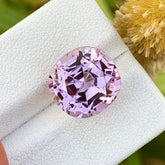 Violet Kunzite Gemstone For Wedding Ring, Loose Kunzite Cut Stone, Lilac Kunzite For Jewelry Making, Faceted Kunzite Gem, 11 CT
