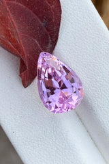 Pear Shape Kunzite Loose Gemstone, Pink Kunzite Gemstone for Jewelry Making, Flawless Kunzite Cut Stone, Natural Kunzite Birthstone, 7.60 CT