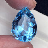 Pear Cut Topaz Loose Gemstone, Deep Blue Topaz Stone For Jewelry Making, Faceted Topaz Gemstone, Swiss Blue Topaz Cut Gemstone, 24 CT