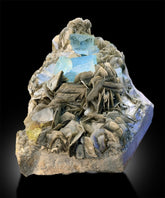 Aquamarine Crystals with Fluorite and Muscovite Mica, Aquamarine Specimen, Fluorite Crystals, Pink Fluorite, Bicolor Fluorite, 4.16 kg
