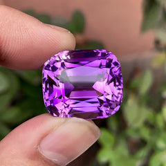 Deep Purple Amethyst Stone For Jewelry Making, Faceted Amethyst Gemstone