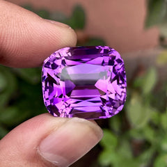 Deep Purple Amethyst Stone For Jewelry Making, Faceted Amethyst Gemstone