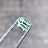 Light Green Tourmaline Gemstone, Emerald Cut Tourmaline Ring Stone, 1.70 CT