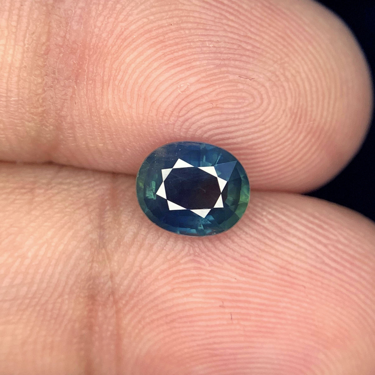 Parti Sapphire Stone For Ring, Oval Shape Bi Color Sapphire Gemstone, 1.8CT