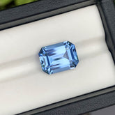 Flawless Aquamarine Gemstone, Blue Aquamarine Ring Stone, Emerald Cut Aquamarine Loose Stone, Santa Maria Aquamarine, 8.95 CT