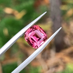 Pink Tourmaline Gemstone, Natural Tourmaline Ring Stone, Faceted Tourmaline Loose Stone For Jewelry, Peach Pink Tourmaline Stone, 2.75 CT
