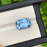 Blue Aquamarine Loose Gemstone, Emerald Cut Aquamarine Gemstone, Flawless Aquamarine Stone, Santa Maria Aquamarine Ring Stone, 7.05 CT