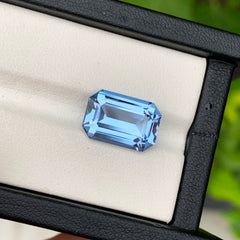 Blue Aquamarine Loose Gemstone, Emerald Cut Aquamarine Gemstone, Flawless Aquamarine Stone, Santa Maria Aquamarine Ring Stone, 7.05 CT