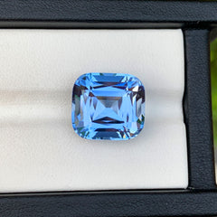 Loose Aquamarine Gemstone, Deep Blue Aquamarine Stone For Ring Making, Santa Maria Aquamarine Loose Stone For Jewelry, 13.15 CT