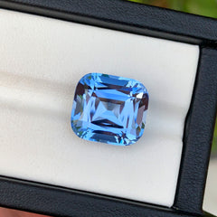 Loose Aquamarine Gemstone, Deep Blue Aquamarine Stone For Ring Making, Santa Maria Aquamarine Loose Stone For Jewelry, 13.15 CT