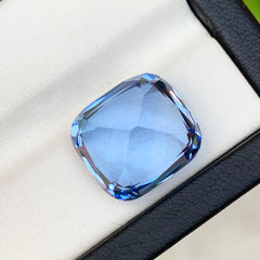 Loose Aquamarine Gemstone, Deep Blue Aquamarine Stone For Ring Making, Santa Maria Aquamarine Loose Stone For Jewelry, 13.15 CT