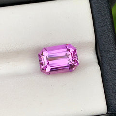 Flawless Kunzite Gemstone, Pink Kunzite Ring Stone, Emerald Cut Kunzite Loose Gemstone, Natural Kunzite Stone For Jewelry Making, 5 CT