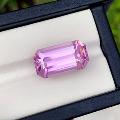 Lilac Kunzite Gemstone, Emerald Cut Kunzite Ring Stone, Flawless Kunzite Loose Gemstone For Jewelry Making, Natural Kunzite Stone, 21.05 CT