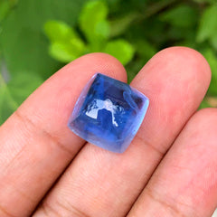 Deep Blue Aquamarine Cabochon, Natural Blue Beryl Gemstone For Jewelry