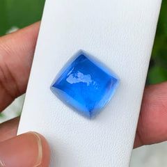 Deep Blue Aquamarine Cabochon, Natural Blue Beryl Gemstone For Jewelry