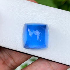 Deep Blue Aquamarine Cabochon, Natural Blue Beryl Gemstone For Jewelry