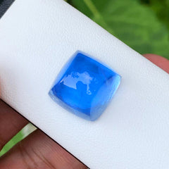 Deep Blue Aquamarine Cabochon, Natural Blue Beryl Gemstone For Jewelry