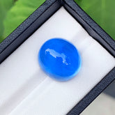 Natural Blue Beryl Cabochon, Deep Blue Aquamarine Stone For Jewelry Making