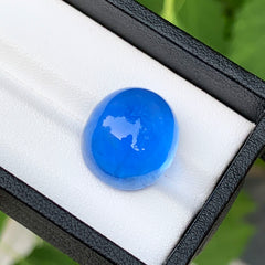 Natural Blue Beryl Cabochon, Deep Blue Aquamarine Stone For Jewelry Making