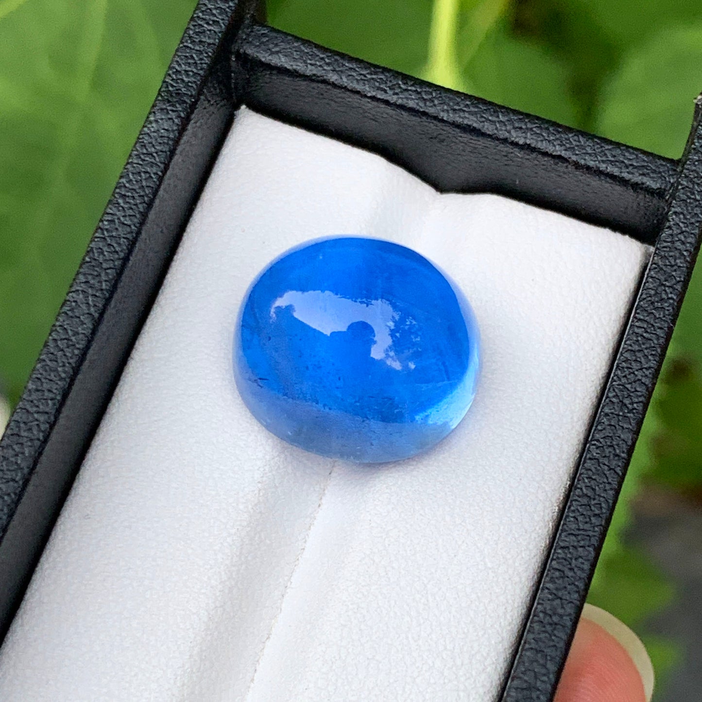 Natural Blue Beryl Cabochon, Deep Blue Aquamarine Stone For Jewelry Making