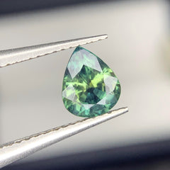 Green Sapphire Ring Stone, Parti Sapphire Gemstone, Montana Sapphire Stone