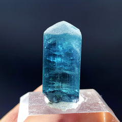 Indicolite Tourmaline Crystal, Blue Tourmaline Pendant Crystal, Raw Tourmaline Stone