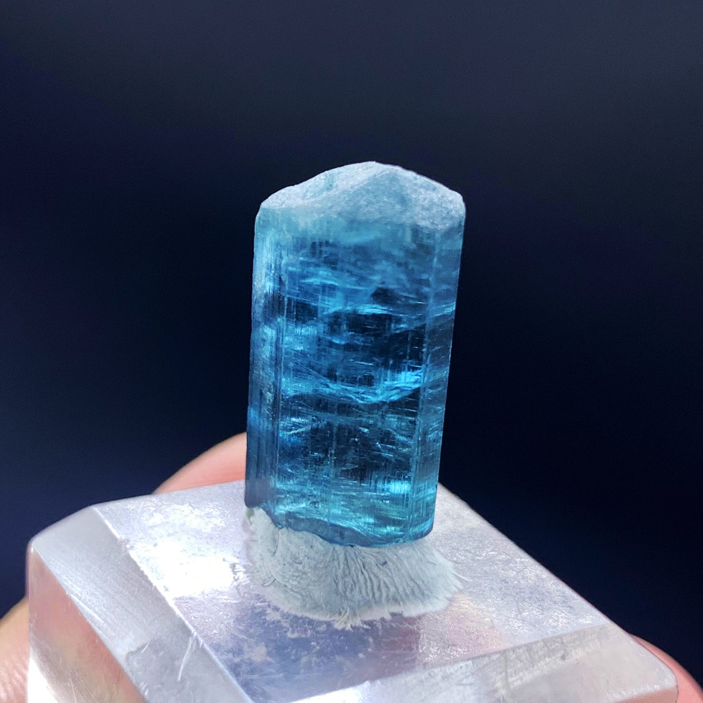 Indicolite Tourmaline Crystal, Blue Tourmaline Pendant Crystal, Raw Tourmaline Stone