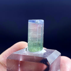 Tri Color Tourmaline Crystal, Raw Tourmaline Gemstone, Watermelon Tourmaline Pendant Stone