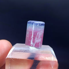 Watermelon Tourmaline Crystal, Raw Tourmaline Gemstone, Blue Cap Tourmaline