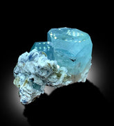 Aquamarine Specimen, Terminated Aquamarine Crystals with Cleavlandite Albite, Natural Aquamarine, Mineral Specimen, Raw Gemstone, 258 gram