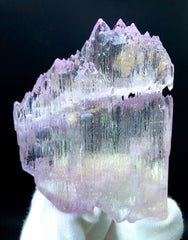 DT Etched Pink Kunzite Crystal with Complex Mountain Shape Terminations, Kunzite Specimen, Kunzite Gemstone, Raw Mineral - 173 gram