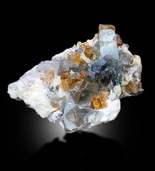 Natural Topaz Crystals With Aquamarines Quartz and Feldspar Mineral Specimen From Skardu Pakistan - 424 gram
