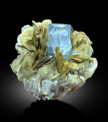 Aquamarine Specimen | Aquamarine Crystals Cluster | Aquamarine stone | Aquamarine for sale | Fine Mineral Specimen | Muscovite Mica | 246 g