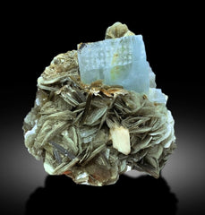 Aquamarine Specimen, Aquamarine Crystal on Muscovite Mica, Aquamarine stone, Mineral Specimen, Raw Gemstone, Raw Aquamarine, 1334 g