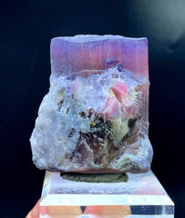 Natural Blue Cap Pink Tourmaline with Blue Mica, Crystal Specimen, Tourmaline Crystal from Badakhshan Afghanistan - 155 gram