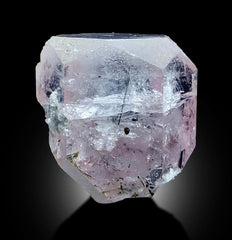 Enhydro Morganite, Pink Morganite with Tourmalines, Green Tourmaline Crystals, Morganite Specimen, Morganite Crystal with Blue Core, 90 g