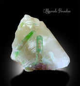 Watermelon Tourmaline Crystals with Lepidolite, Tourmaline on Qyartz, Natural Tourmaline, Mineral Specimen 697 g