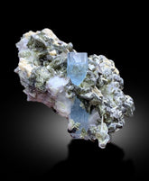 Natural Blue Color Aquamarine with Star Mica, Aquamarine Crystal, Mineral Specimen, Aquamarine from Shigar valley Skardu Pakistan - 463 gram