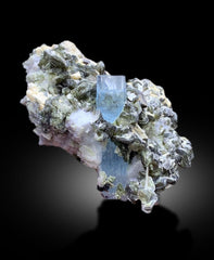 Natural Blue Color Aquamarine with Star Mica, Aquamarine Crystal, Mineral Specimen, Aquamarine from Shigar valley Skardu Pakistan - 463 gram