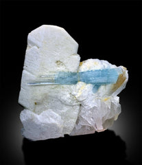Aquamarine Specimen with Feldspar, Aquamarine Crystals, Aquamarine Cluster, Microcline Feldspar, Aquamarine stone, Mineral Specimen, 1728g