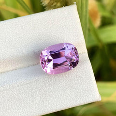 Lilac Kunzite Loose Gemstone For Anniversary Ring, Faceted Kunzite Gemstone For Ring Making, Natural Pink Kunzite Flawless Gemstone, 7 CT