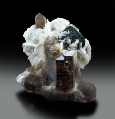 Blue Cap Tourmaline Crystal with Quartz, Natural Tourmaline, Tourmaline Stone, Fine Mineral, Tourmaline From Paprok - 847g, 142*112 mm