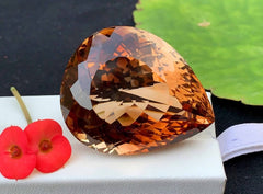 Pear Shape Champagen Topaz Gemstone, Loose gemstone, Topaz Faceted Cut Stone, Jewellry Making, Topaz Jewellry - 213.70 CT
