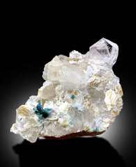 Natural Morganite Crystal with Indicolite Tourmalines, Quartz and Mica, Morganite Specimen, Morganite from Afghanistan - 1065 gram