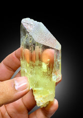 Transparent Yellow Triphane Kunzite Crystal, Mineral Specimen, Natural Kunzite, Raw Mineral, Kunzite Crystal from Afghanistan - 185 gram